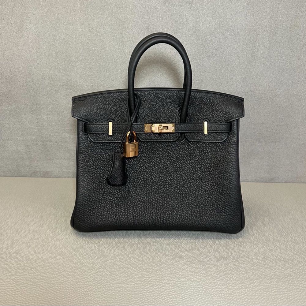 Hermes Birkin 25 Black Togo on Gold Hardware - Brand New 2025 Full Set